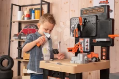 Dreiflügeliger Schreibtisch Black&Decker Mega Center Smoby Maschinenbau, Instalierung, Lackerei Und Zimmerei 100 Zubehör 103 Cm Höhe