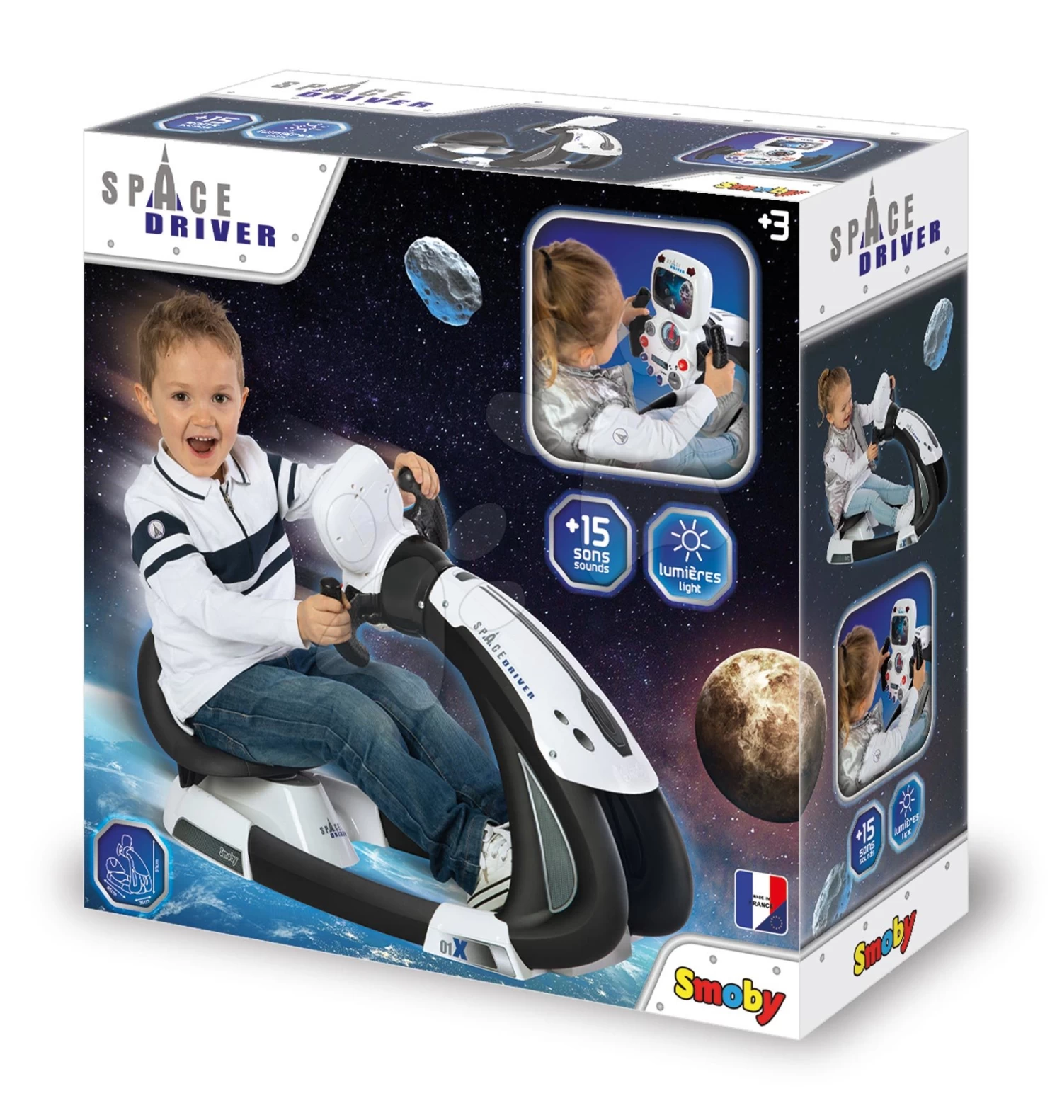 Set Simulator Elektronisch Space Driver Smoby Mit Rutschfahrzeug Quad Mit Hupe – Bild 20