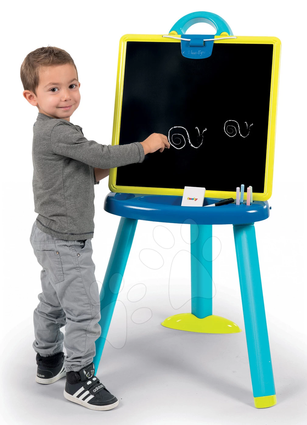 Set Reinigungswagen Smoby Mit Elektronischem Staubsauger Rowenta Und Ein Zeichenbrett Mit 72 Magneten â Bild 13