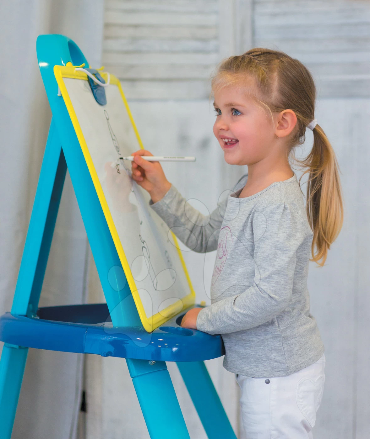 Set Reinigungswagen Smoby Mit Elektronischem Staubsauger Rowenta Und Ein Zeichenbrett Mit 72 Magneten â Bild 14