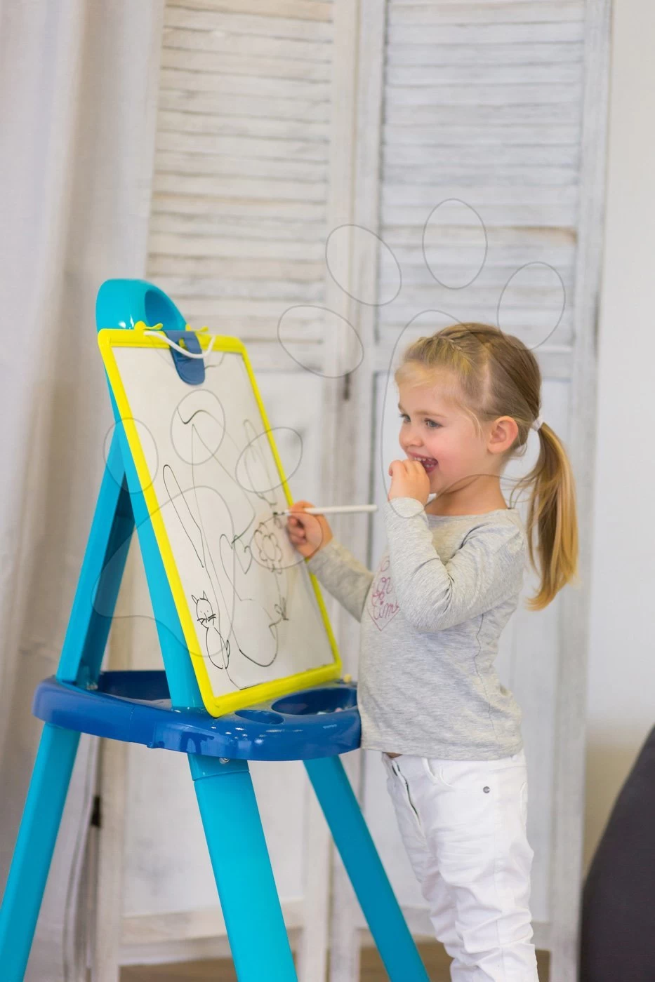 Set Reinigungswagen Smoby Mit Elektronischem Staubsauger Rowenta Und Ein Zeichenbrett Mit 72 Magneten â Bild 17