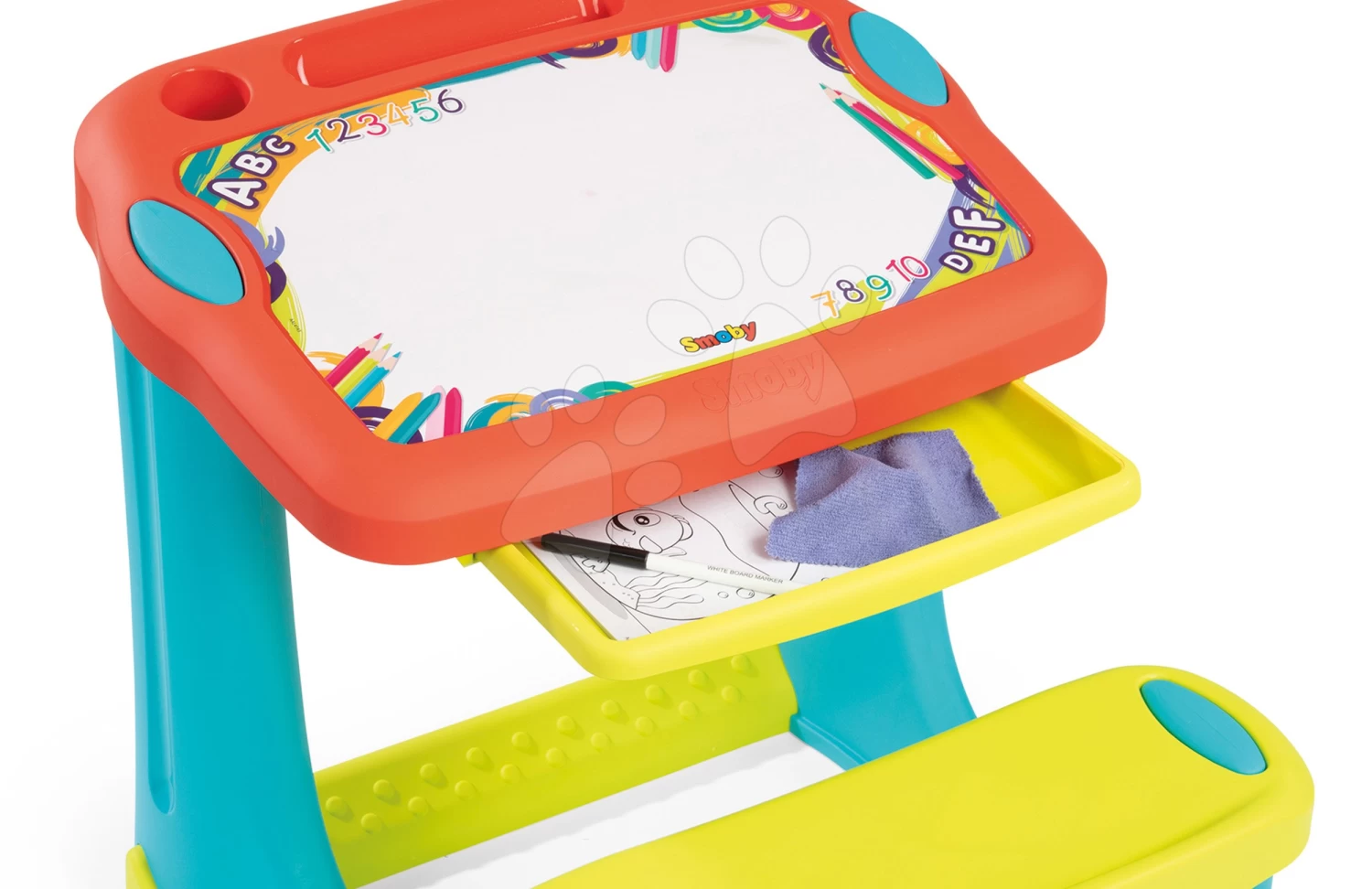 Set Arzttheke Baby Care Center Smoby Mit Einer Bank Zum Malen Mit Malbüchern – Bild 5