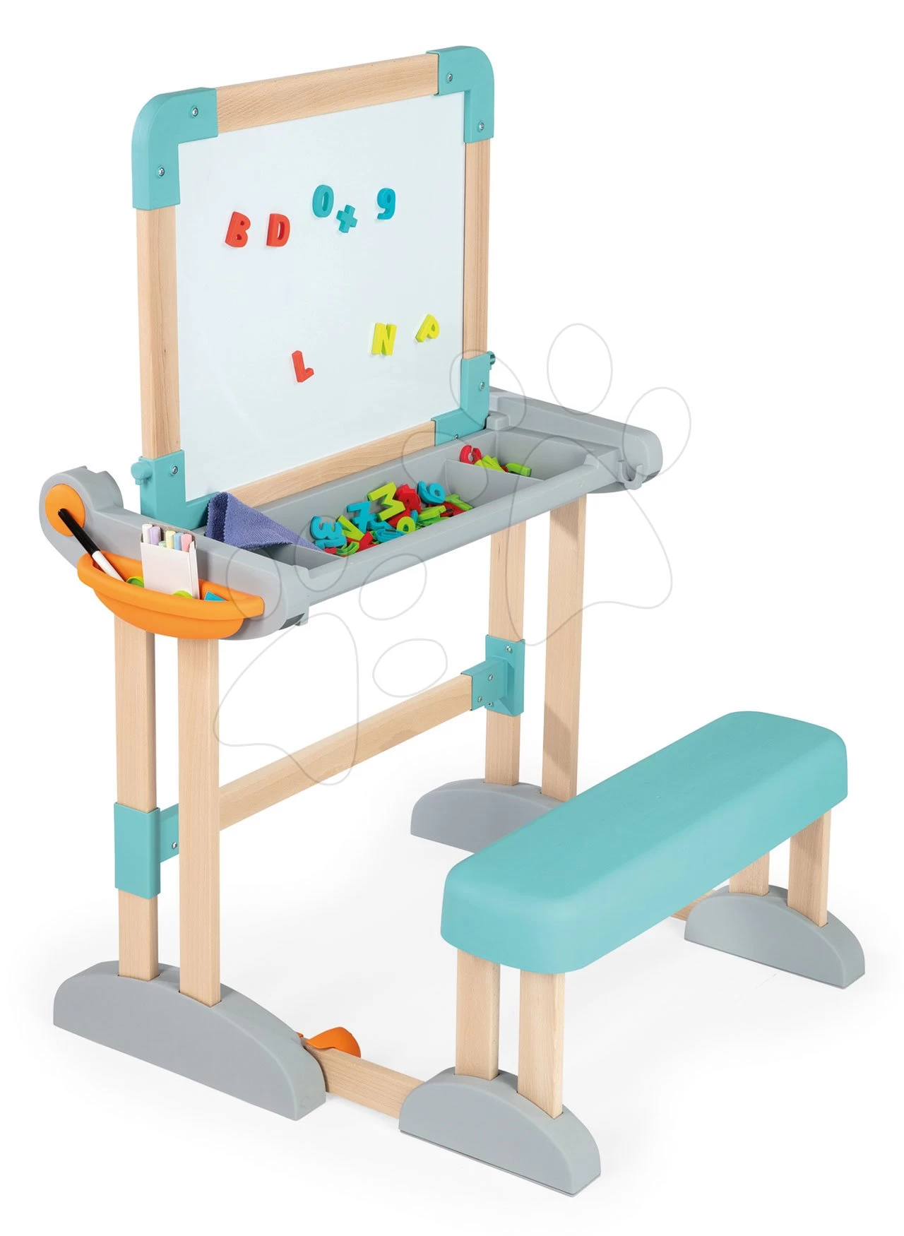 Set Laden Bio Obst Gemüse Organic Fresh Market Smoby Und Ein Magnetischer Schreibtisch Zum Schreiben Und Zeichnen SM350233-8