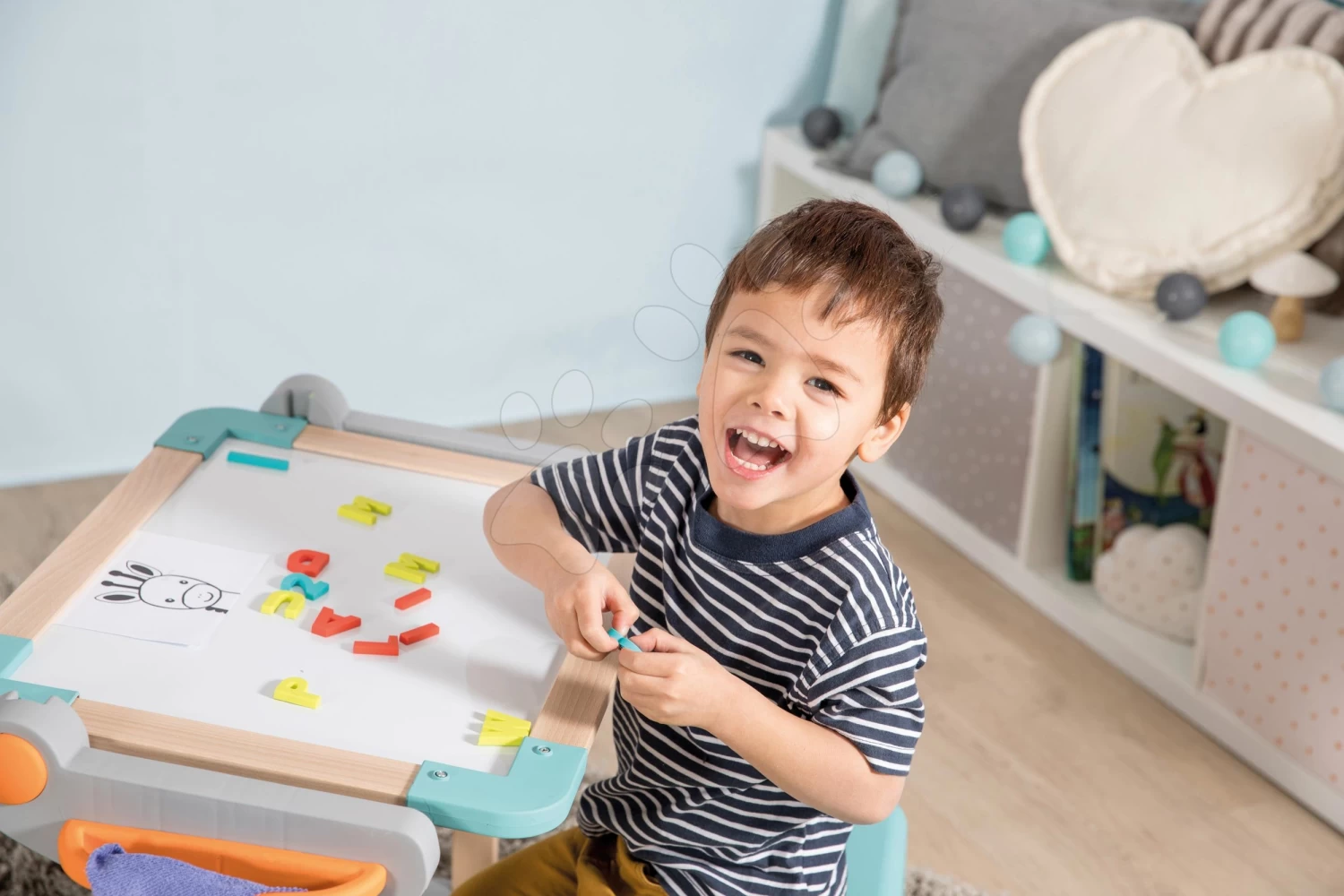 Set Laden Bio Obst Gemüse Organic Fresh Market Smoby Und Ein Magnetischer Schreibtisch Zum Schreiben Und Zeichnen SM350233-8 – Bild 14