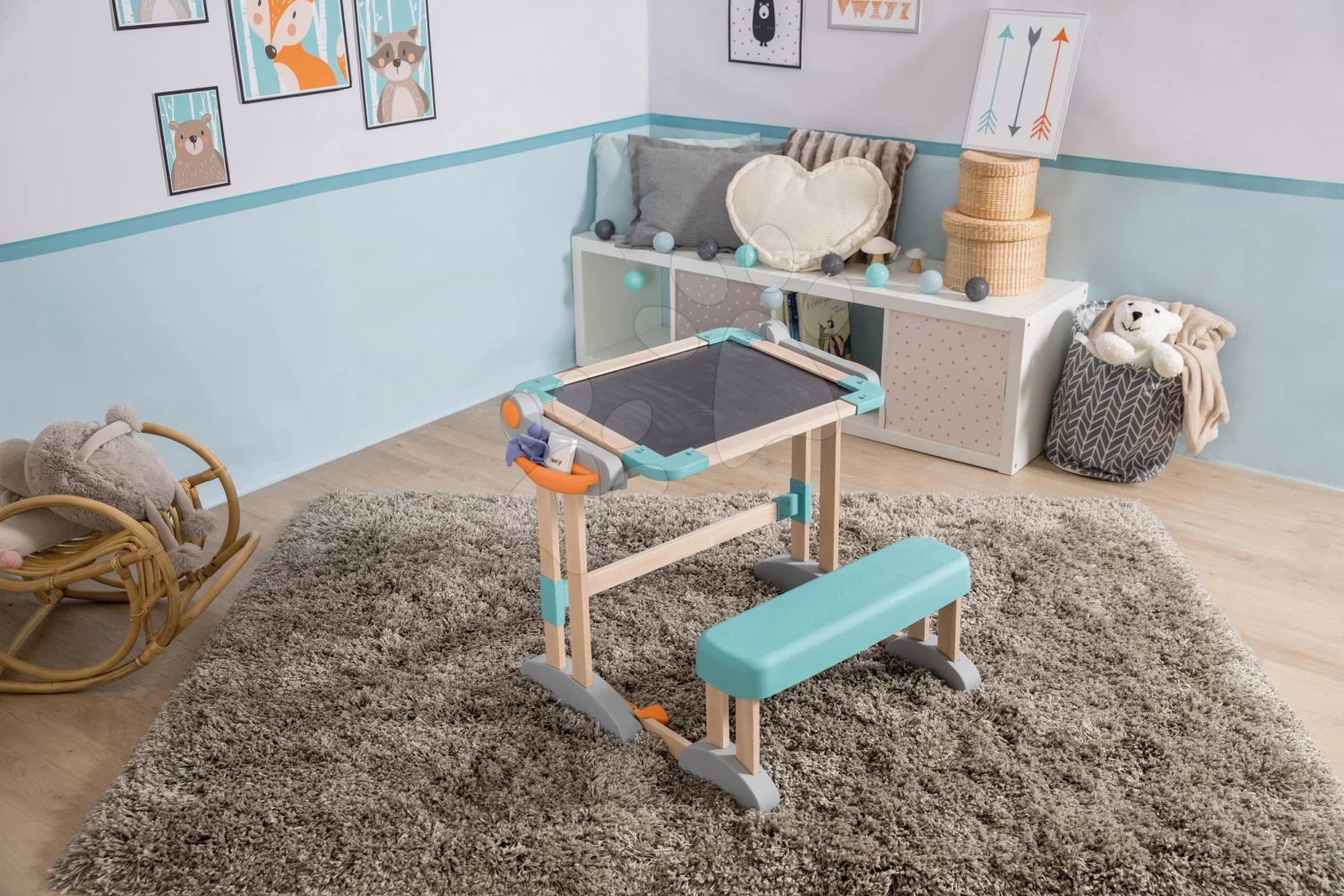 Set Laden Bio Obst Gemüse Organic Fresh Market Smoby Und Ein Magnetischer Schreibtisch Zum Schreiben Und Zeichnen SM350233-8 – Bild 19