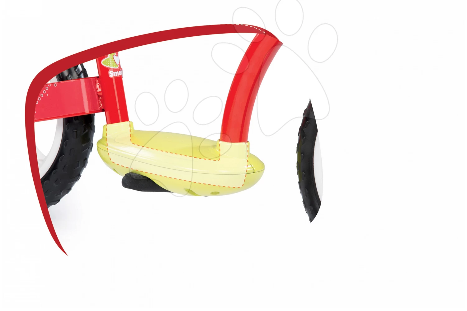 Balance Laufrad Learning Bike Smoby Mit Verstellbarer Sitzhöhe Rot - Gelb Ab 24 Monaten – Bild 3