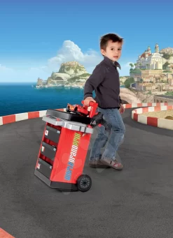 Arbeitswagen Autos 2 Pit Stop Smoby Mit Mechanischer Bohrmaschine, McQueen-Auto Und 25 Zubehörteilen