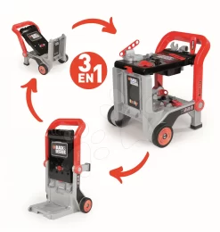 Arbeitswagen Black&Decker Devil Workmate 3v1 Smoby Werkzeugkoffer Tooly
