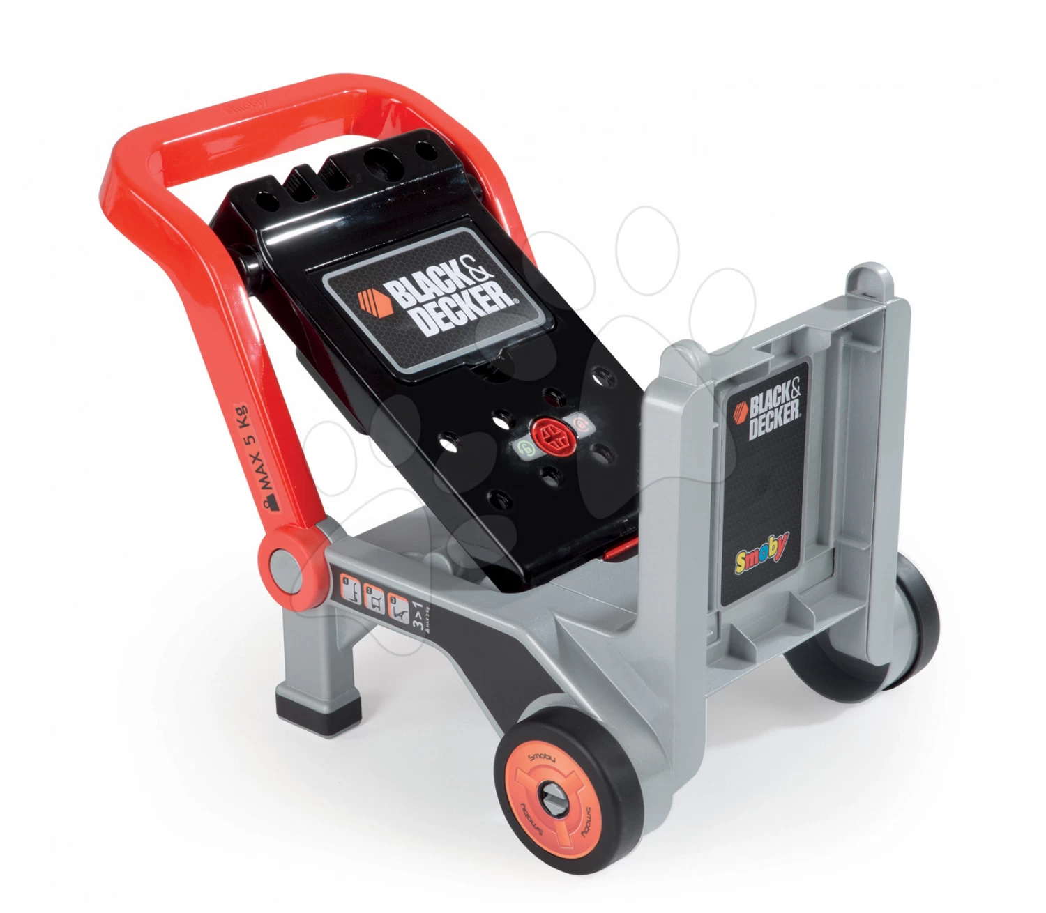 Kinderwerkstatt Black&Decker Devil Workmate 3v1 Smoby Mit Dem Werkzeug Und 18 Teiligem Zubehör – Bild 2