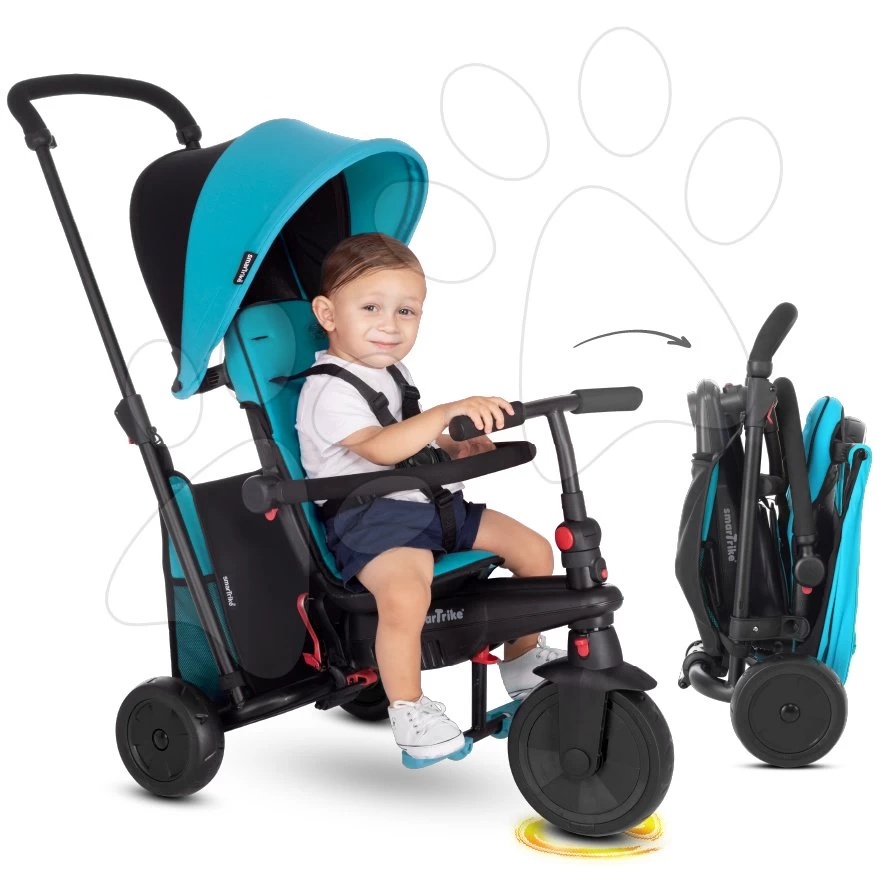 Dreirad Faltbar SmarTfold 400S Blue 6v1 SmarTrike Blau TouchSteering Compact Mit EVA-Rädern Ab 9 Monaten – Bild 3