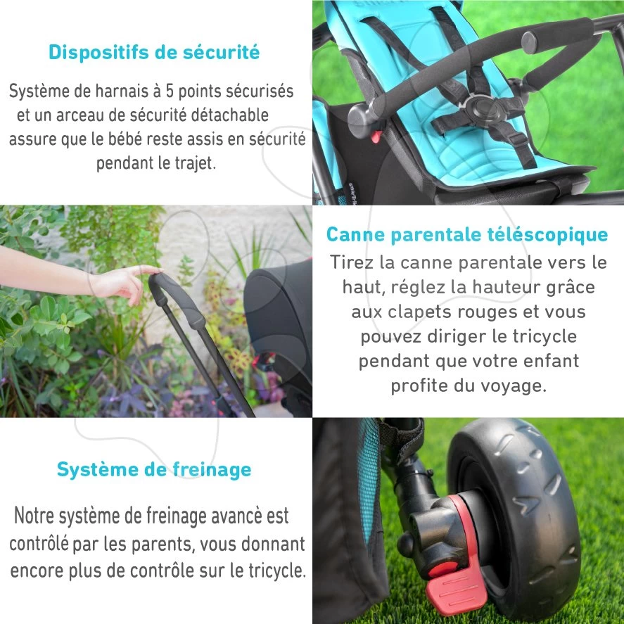 Dreirad Faltbar SmarTfold 400S Blue 6v1 SmarTrike Blau TouchSteering Compact Mit EVA-Rädern Ab 9 Monaten – Bild 9