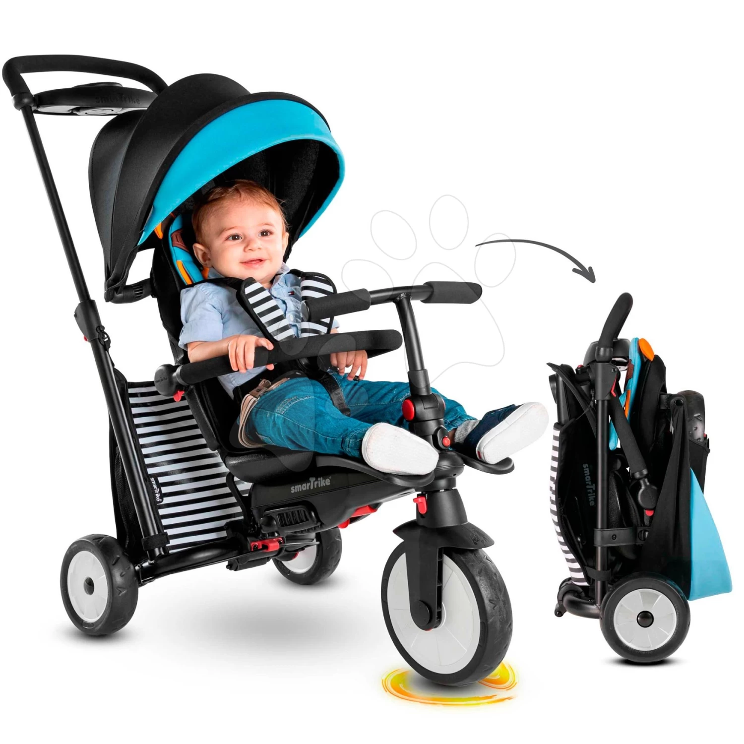 Dreirad Und Kinderwagen STR5 ToT's Squirrel 7in1 SmarTrike Eichhörnchen Mit Klappsitz TouchSteering Mit EVA-Rädern Ab 9 Monaten – Bild 2