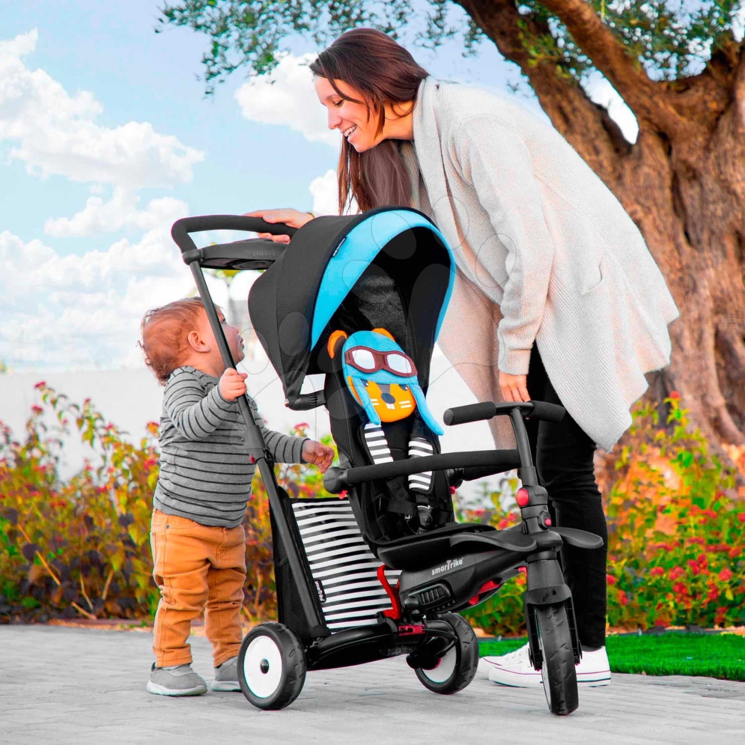 Dreirad Und Kinderwagen STR5 ToT's Squirrel 7in1 SmarTrike Eichhörnchen Mit Klappsitz TouchSteering Mit EVA-Rädern Ab 9 Monaten