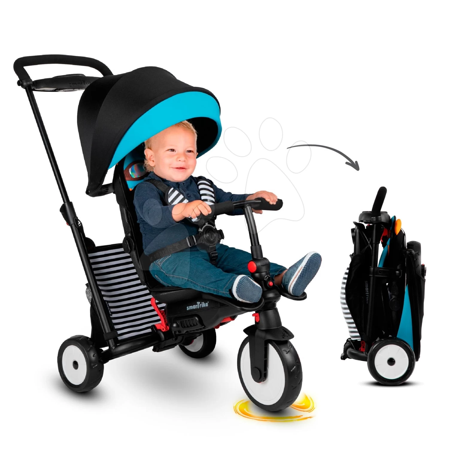 Dreirad Und Kinderwagen STR5 ToT's Squirrel 7in1 SmarTrike Eichhörnchen Mit Klappsitz TouchSteering Mit EVA-Rädern Ab 9 Monaten – Bild 9