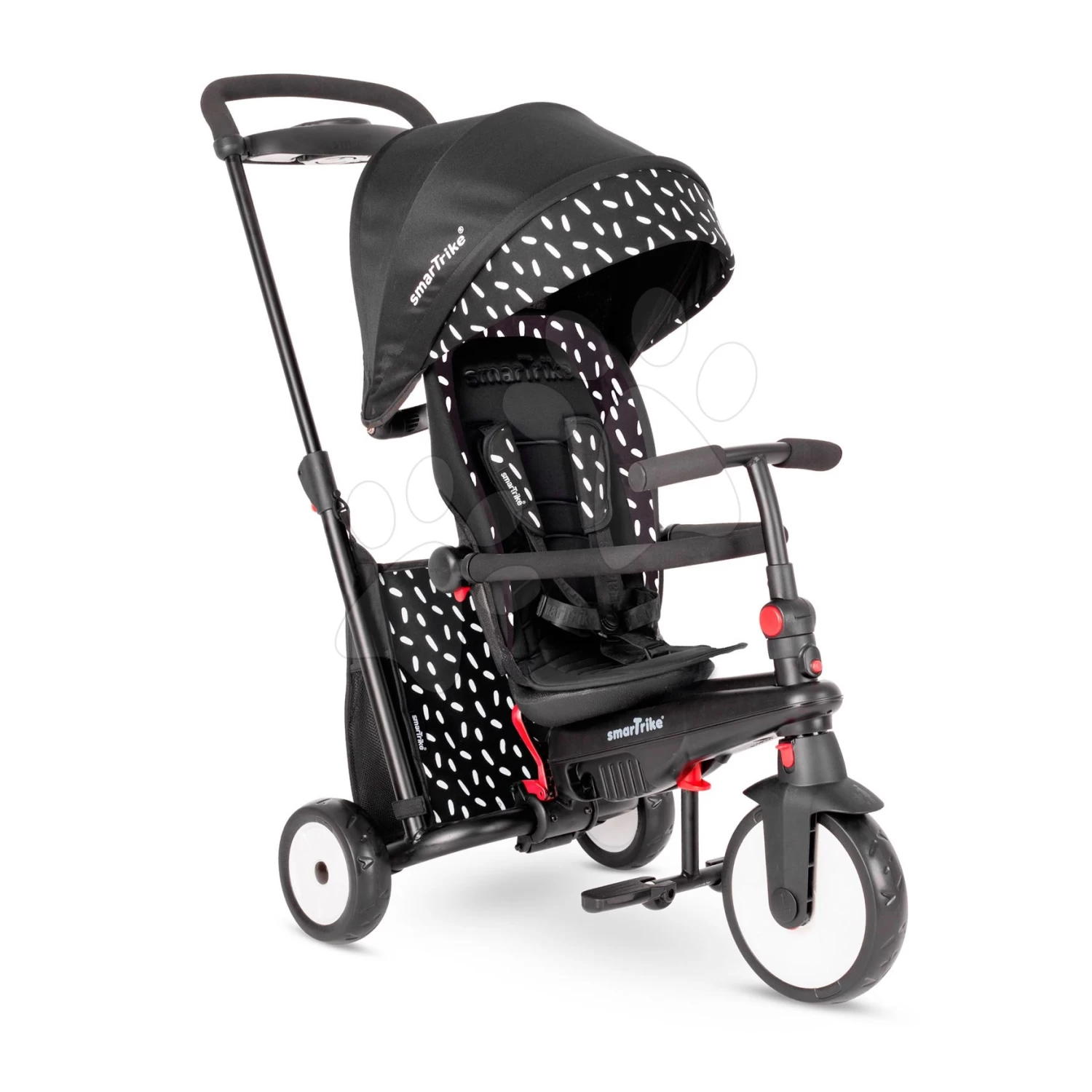 Dreirad Und Kinderwagen STR5 Black & White 7in1 SmarTrike Mit Klappsitz TouchSteering Mit EVA-Rädern Ab 9 Monaten – Bild 6