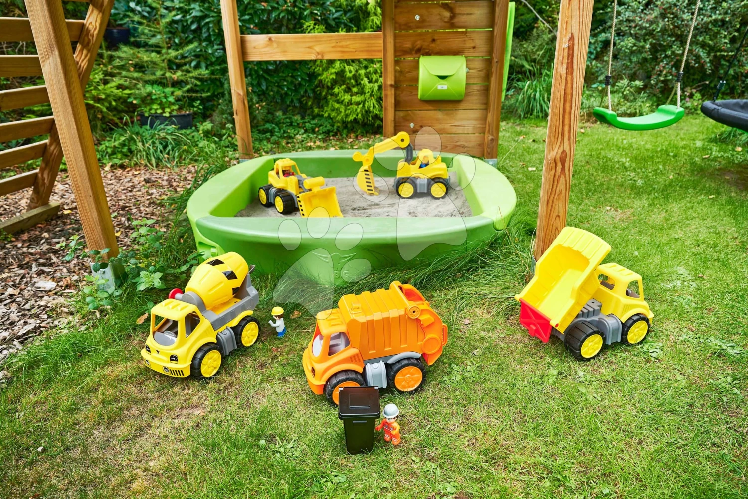 Betonmischer Auto Power Worker Cement Mixer+Figurine Big Mit Beweglichen Teilen Und Gummirädern Ab 2 Jahren B54839 – Bild 3