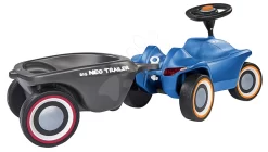 Rutscher-Set Bobby Car Neo BIG Blau Mit Sound Mit 3-Schicht-Gummirädern Und Ovalem Anhänger Mit Wechselbaren Farbfelgen