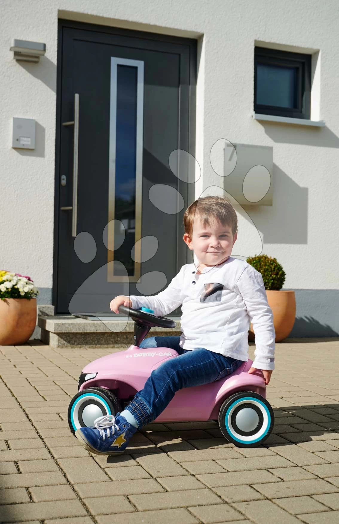 Rutschauto Bobby Car Neo Rosé Big Pink Sound Mit 3-lagigen Gummirädern Und Ergonomischem Sitz Von 1-5 Jahren B56246 – Bild 6