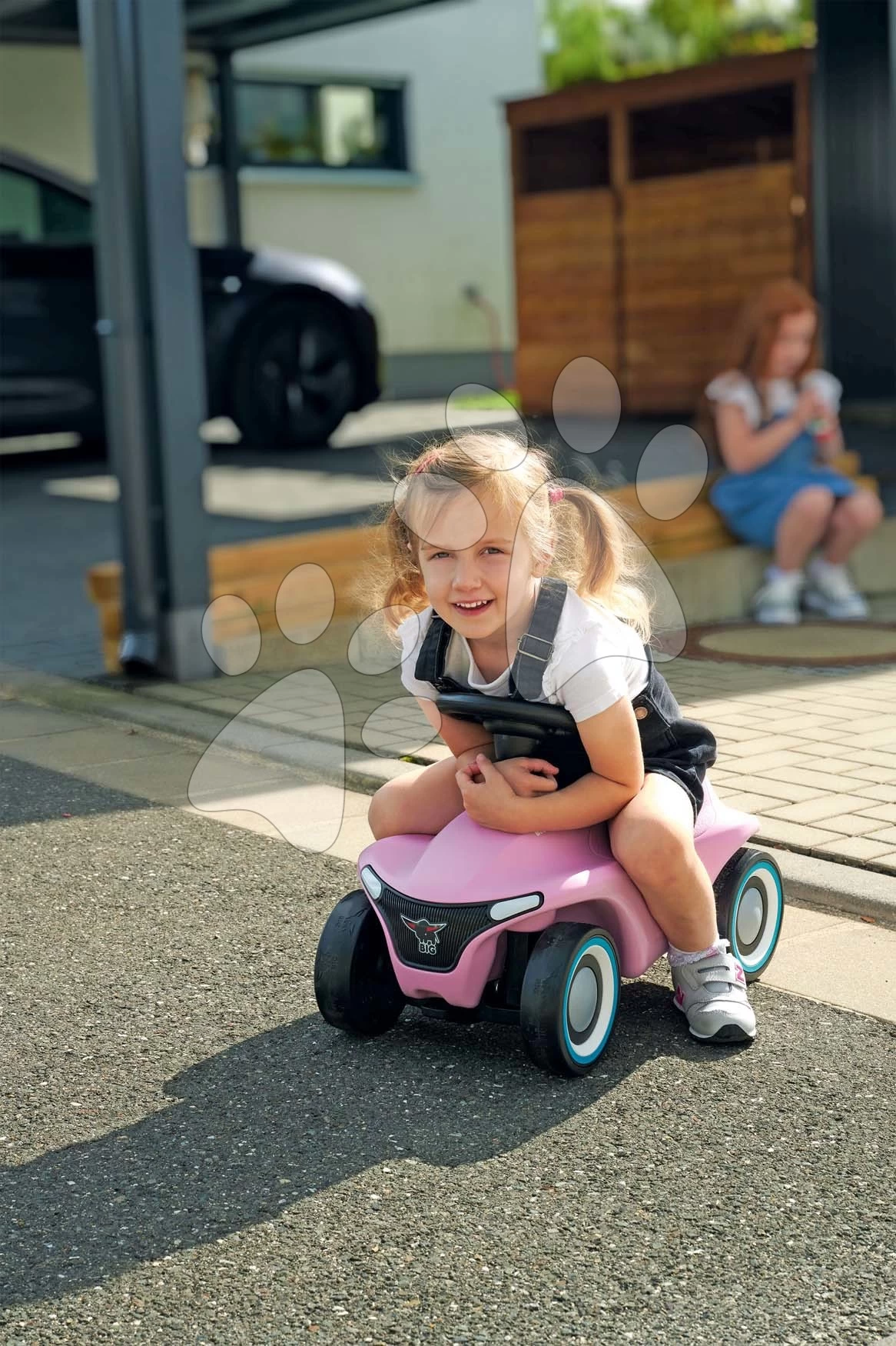 Rutschauto Bobby Car Neo Rosé Big Pink Sound Mit 3-lagigen Gummirädern Und Ergonomischem Sitz Von 1-5 Jahren B56246 – Bild 4