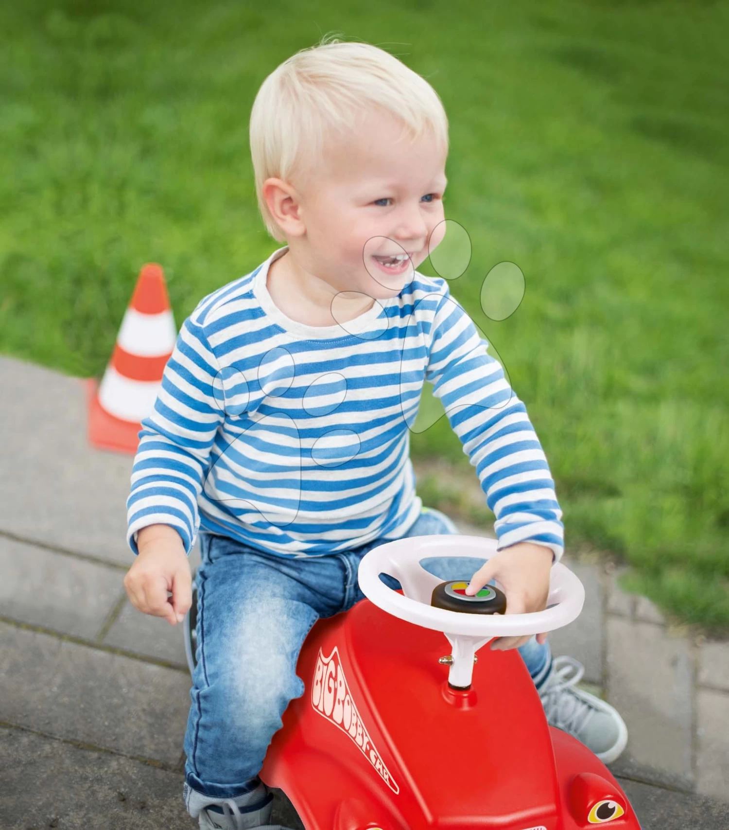 Elektronische Hupe Funny Sound Horn Big Passend Für Alle BIG Fahrzeuge Rutschfahrzeuge Und Traktoren Mit 8 Sounds B56496 – Bild 2