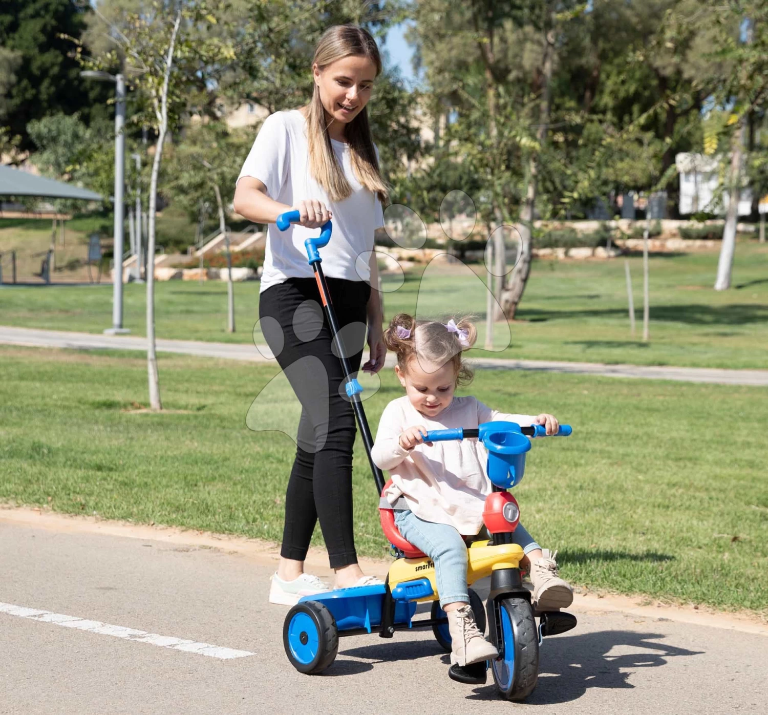 Dreirad Mit Flaschenkorb Breeze S Multi 3v1 SmarTrike Mit Dämpfer Gelb-blau Ab 10 Monaten