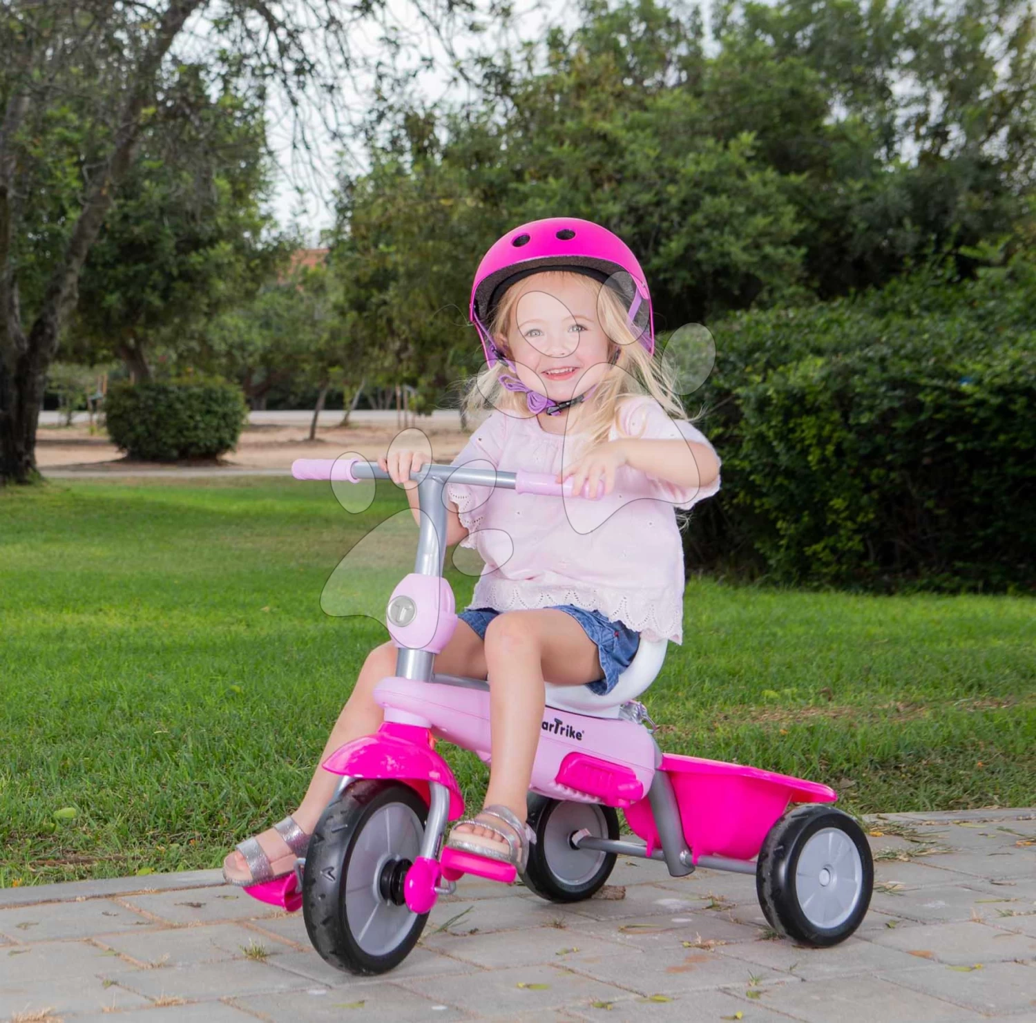 Dreirad Mit Führungsschiene Lollipop Pink SmarTrike Mit Dämpfer Rosa Ab 10 Monaten – Bild 2