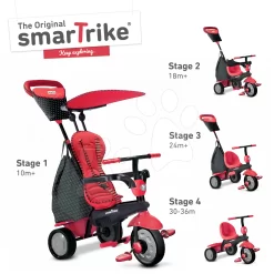 Dreirad Glow Touch Steering 4in1 Schwarz&Rot SmarTrike Rot-schwarz Ab 10 Monaten