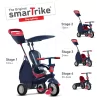 Dreirad Shine 4in1 Blue&Red Touch Steering SmarTrike Blau-rot Ab 10 Monaten