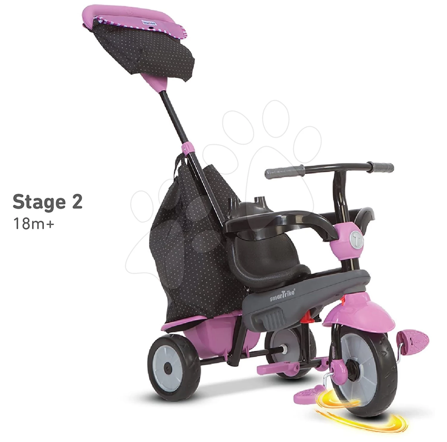 Dreirad Shine 4in1 Touch Steering Grau&Pink SmarTrike Grau-rosa Ab 10 Monaten â Bild 8