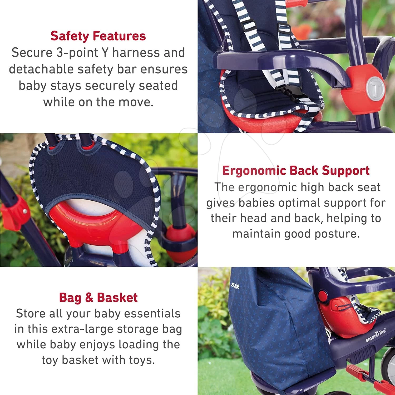 Dreirad Shine 4in1 Blue&Red Touch Steering SmarTrike Blau-rot Ab 10 Monaten â Bild 11