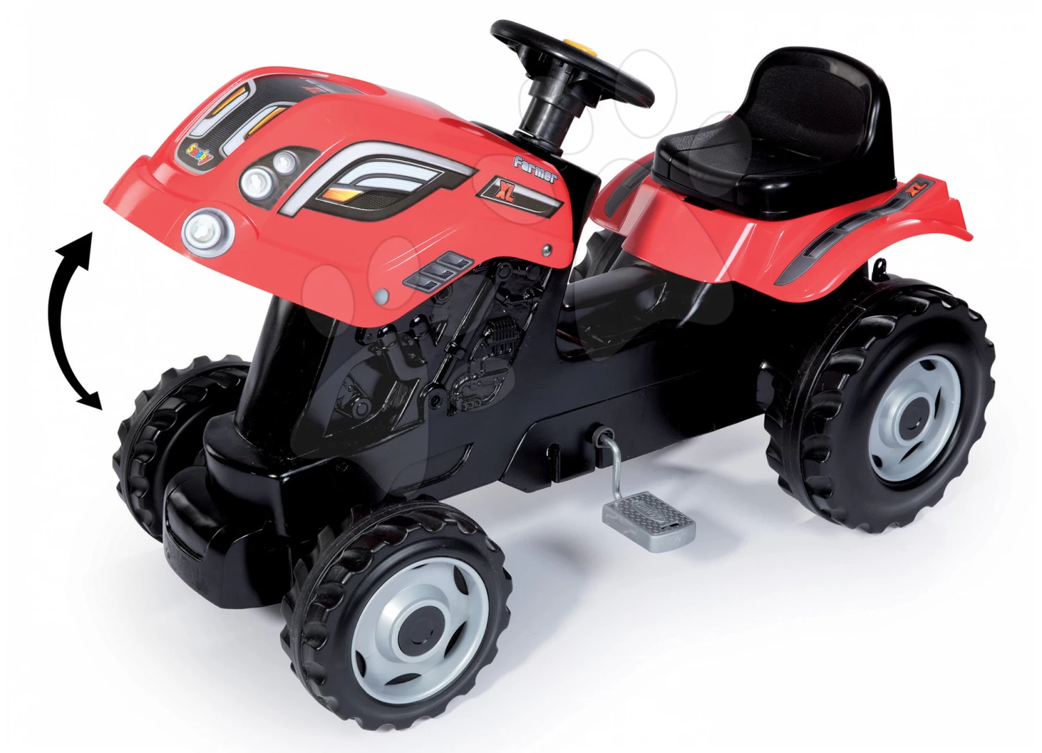 Set Rutsche Funny Toboggan Smoby 200 Cm Und Ein Trettraktor Mit Anhänger Und Kanne Ab 24 Monaten – Bild 12