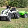 Trettraktor Bull Kleine Kuh Smoby Anhänger Weiss-schwarz