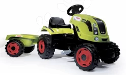Trettraktor-Set Claas Farmer XL Frog Smoby Mit Anhänger Und Eimer Mit Eimerset Castle