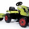 Trettraktor-Set Claas Farmer XL Smoby Mit Anhänger Und Maxi Power Bagger Mit Sitz