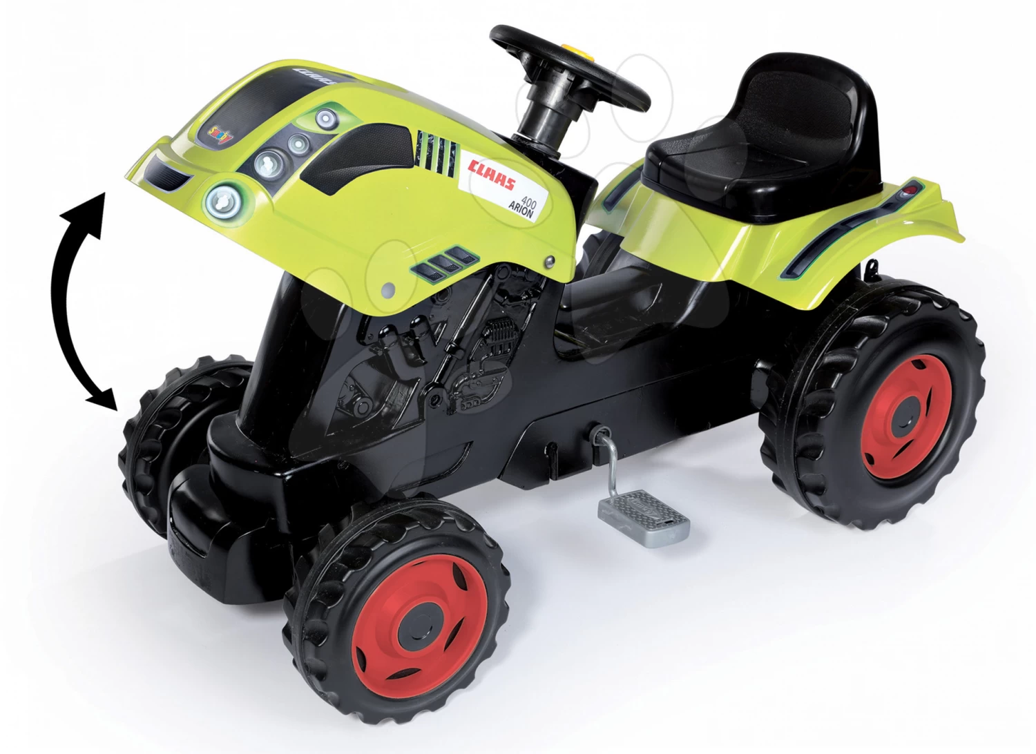 Trettraktor-Set Claas Farmer XL Smoby Mit Anhänger Und Rucksack Mit Werkzeug Cars 3 Mit Spielzeugauto – Bild 4