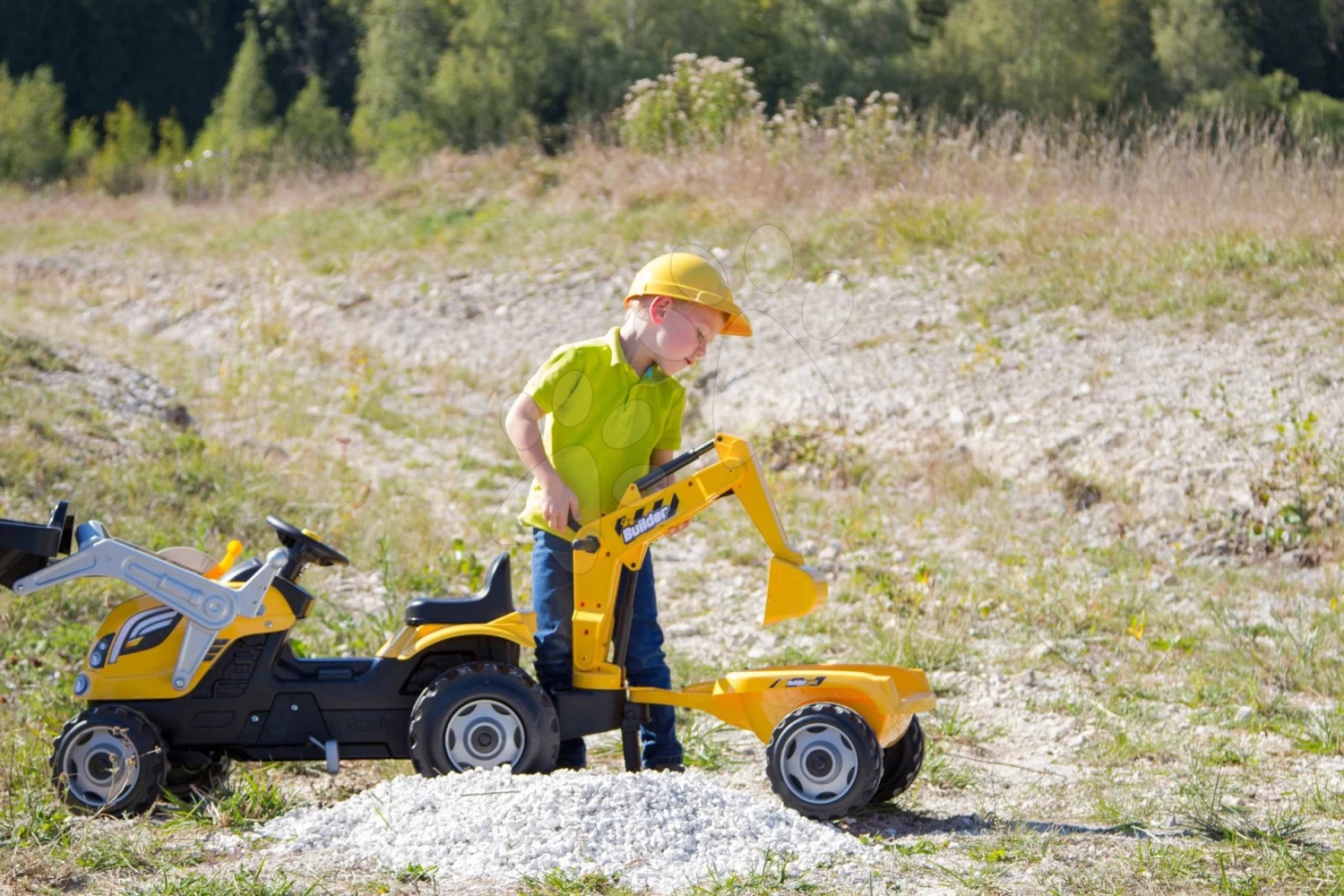 Traktor Mit Bagger Und Lader Builder Max Smoby Mit Skilift Zum Tretten â Bild 9