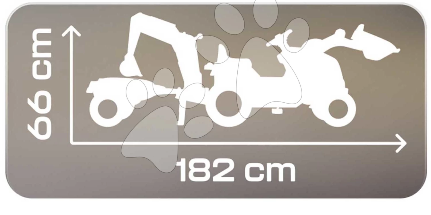 Trettraktor Mit Lader Und Bagger Builder Max Tractor+Trailer Smoby Mit Verstellbarem Sitz Und Ton 182 Cm â Bild 6