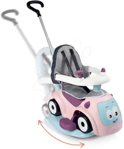 Rutscher-Set Erweiterbar Mit Sound Maestro Ride-On Pink 3in1 Smoby Mit Weichem Textilbezug Und Schaukel