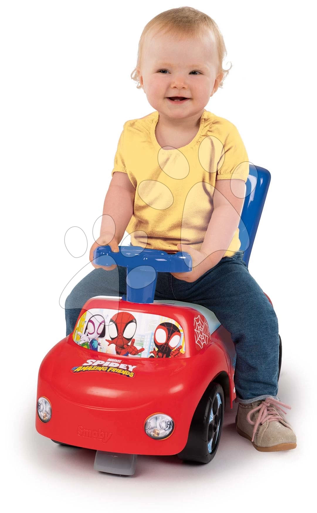 Spidey Spiderman Disney Smoby Rutscher Und Lauflernwagen Mit Rückenlehne Und Stauraum Ab 10 Monaten SM720508 – Bild 2