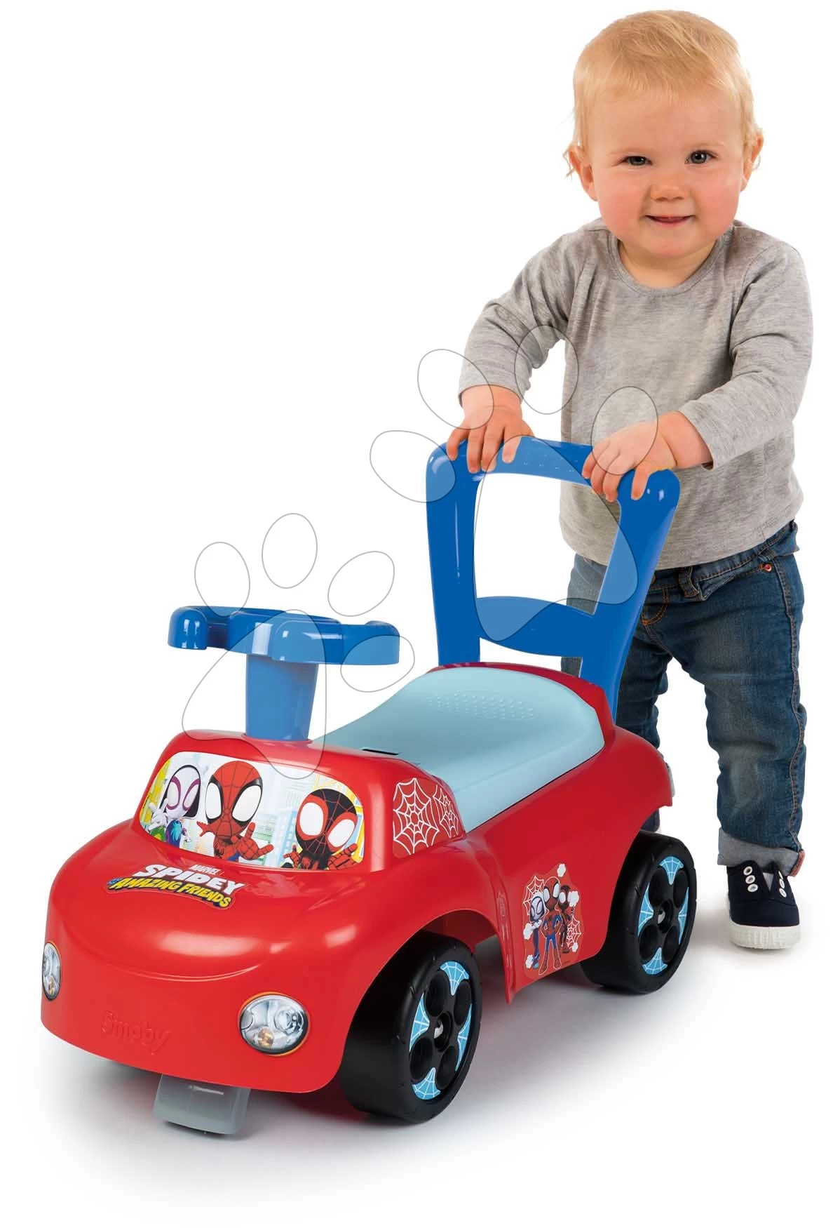 Spidey Spiderman Disney Smoby Rutscher Und Lauflernwagen Mit Rückenlehne Und Stauraum Ab 10 Monaten SM720508 – Bild 3