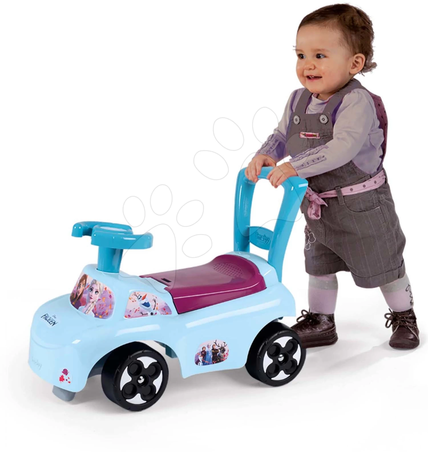 Rutschfahrzeug Und Lauflernhilfe Frozen Auto Ride-On Disney Smoby Mit Rückenlehne Und Stauraumab 10 Monaten SM720533 – Bild 3