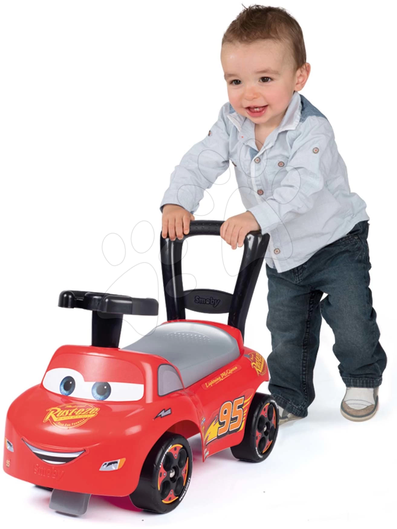 Rutschauto Und Lauflernhilfe Cars Auto Ride-On Disney Smoby Mit Rückenlehne Und Stauraum Ab 10 Monaten SM720534 – Bild 2