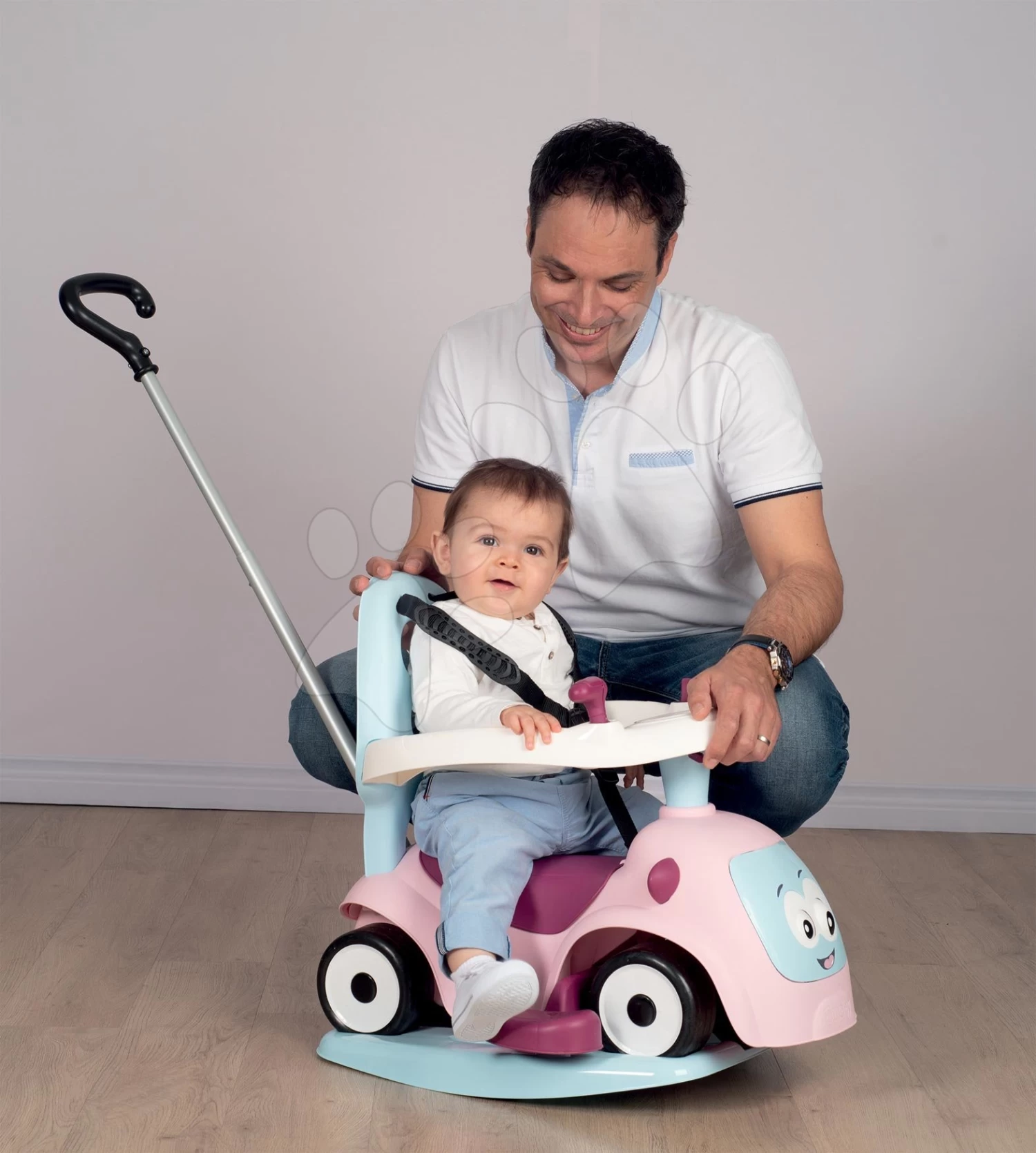 Rutscher-Set Erweiterbar Mit Sound Maestro Ride-On Pink 3in1 Smoby Mit Schaukelauflage â Bild 12