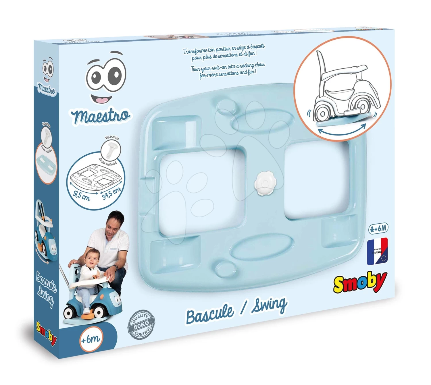 Ersatzteil Schaukelteil Für Rutschfahrzeuge Maestro Ride-On Smoby Von Unten Mit Schrauben Befestigbar Ab 6 Monaten – Bild 6