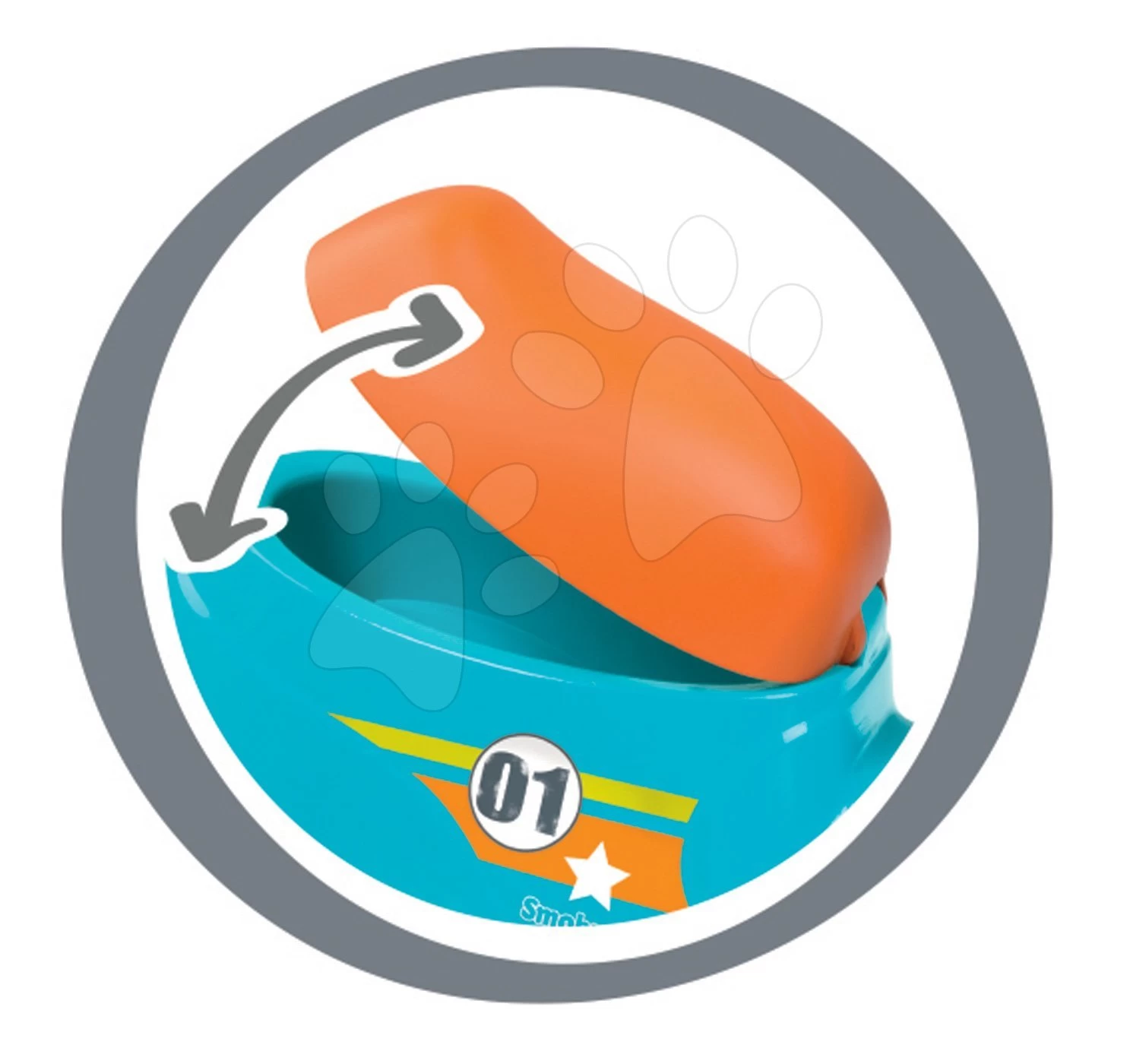 Set Rutsche Funny Toboggan Smoby 200 Cm Und Ein Rad Mit Reflektor Und Gummirädern Und Angelrute Ab 24 Monaten – Bild 12