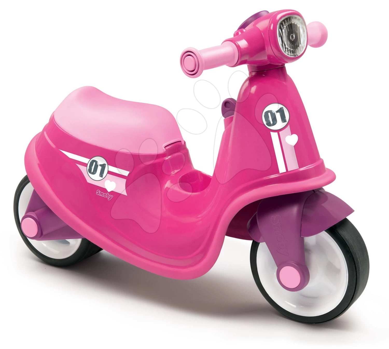 Rutscher-Set Scooter Pink Smoby Mit Gummirädern Und Schaukel Beiderseitig Hund Ab 18 Monaten – Bild 6
