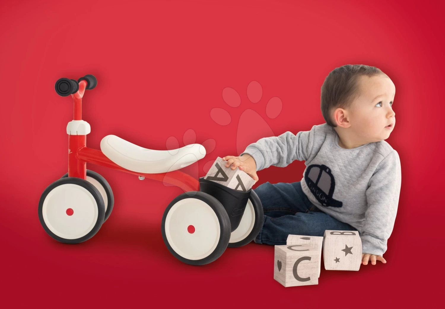 Rutschfahrzeug Rookie Red Smoby Mit Metallkonstruktion Und Drehbarem Lenker Ab 12 Monaten â Bild 14