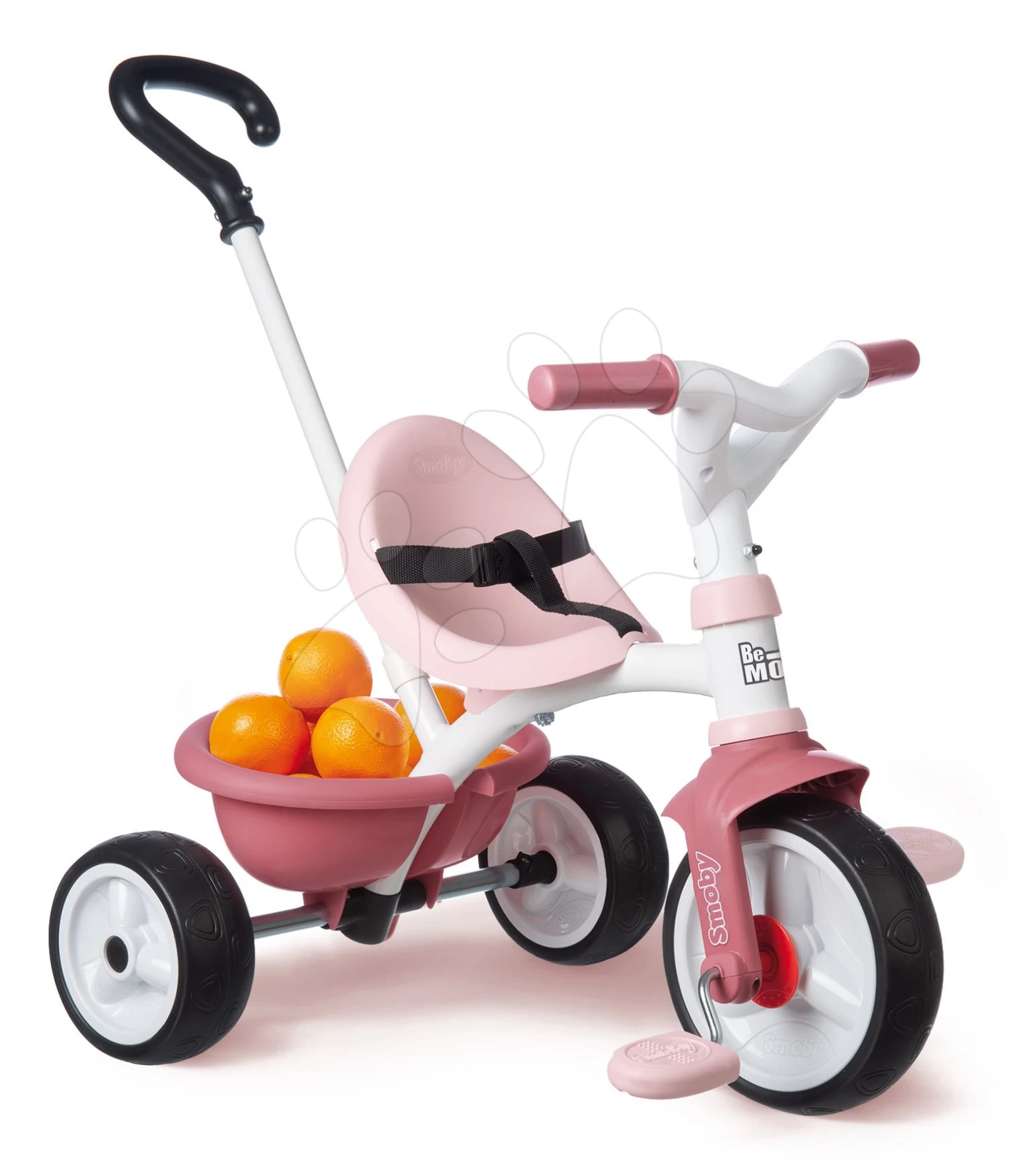 Dreirad Mit Leerlauf Be Move Tricycle Pink Smoby Mit Führungsstab Und EVA-Rädern Rosa Ab 15 Monaten – Bild 2