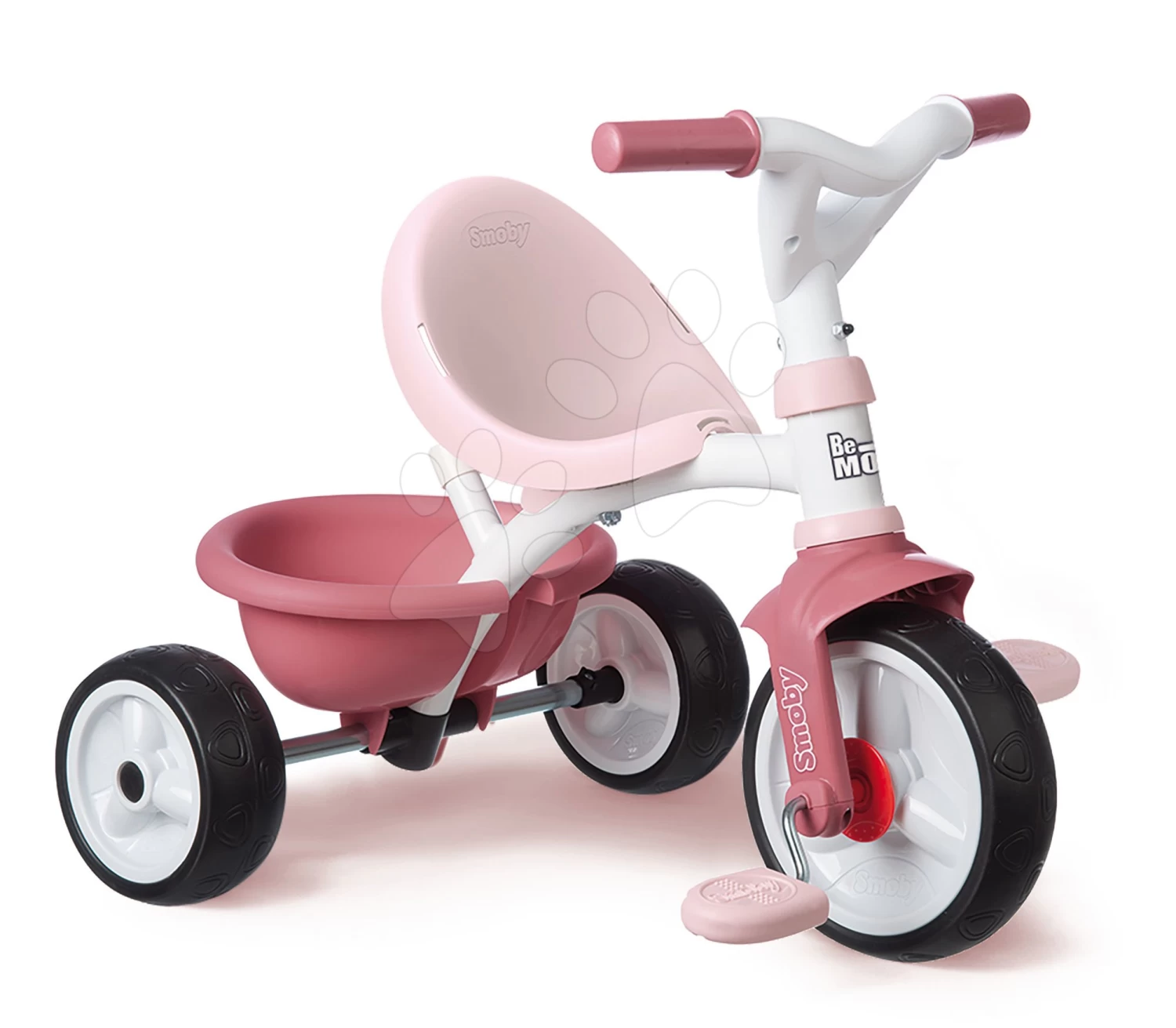 Dreirad Mit Leerlauf Be Move Tricycle Pink Smoby Mit Führungsstab Und EVA-Rädern Rosa Ab 15 Monaten – Bild 3