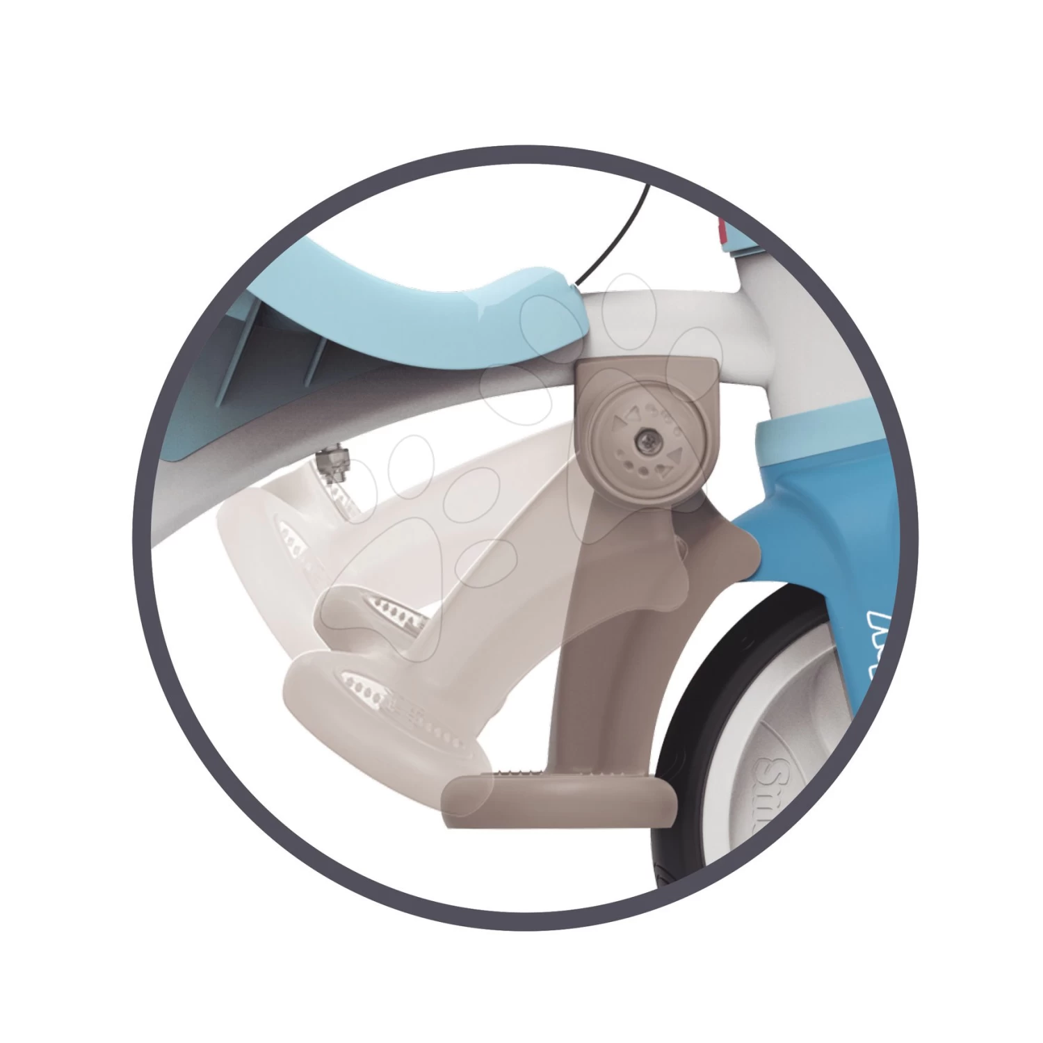 Dreirad Mit Rückenlehne Be Move Comfort Tricycle Blue Smoby Mit EVA-Rädern Und Führungsstange Mit Tasche Blau Ab 10 Monaten – Bild 8